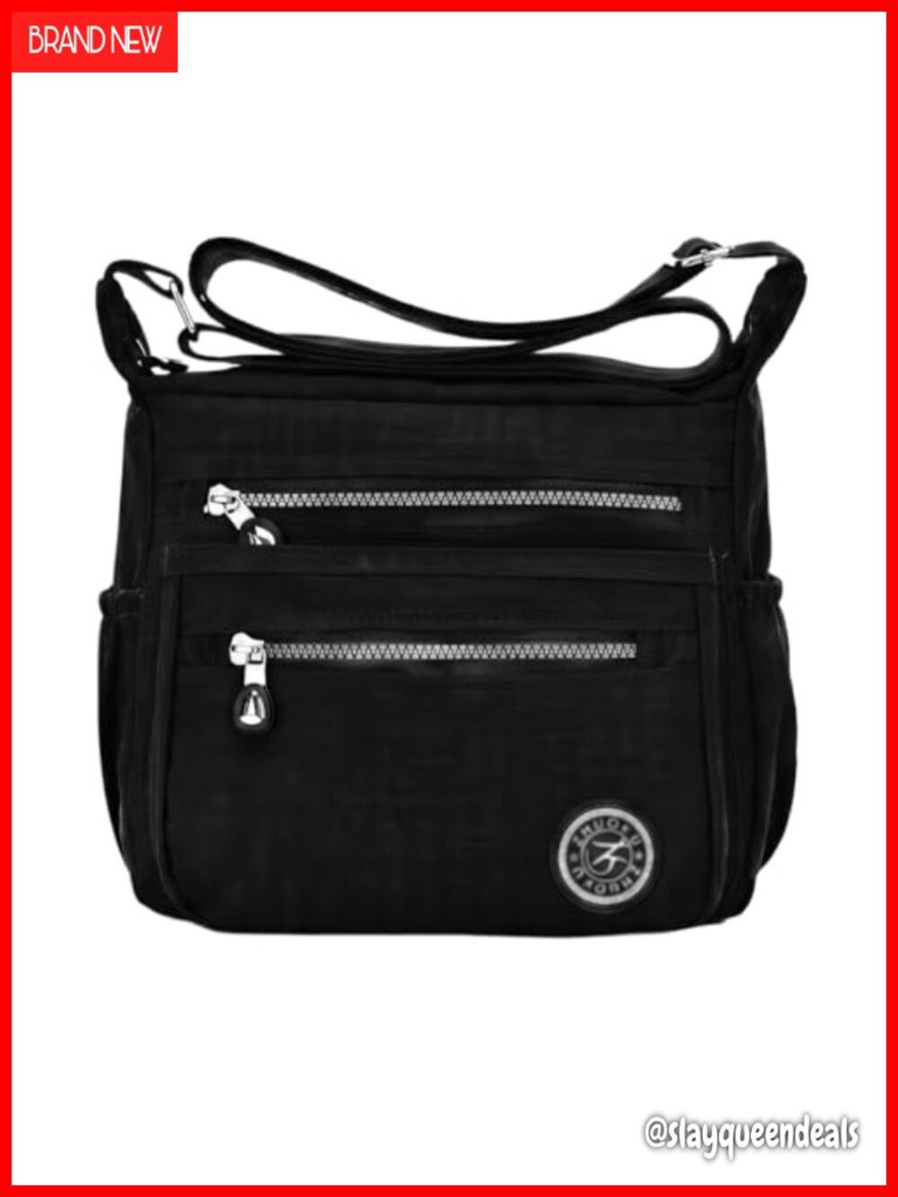 Waterproof Nylon Crossbody Messenger Bag Multi Pocket Travel Purse